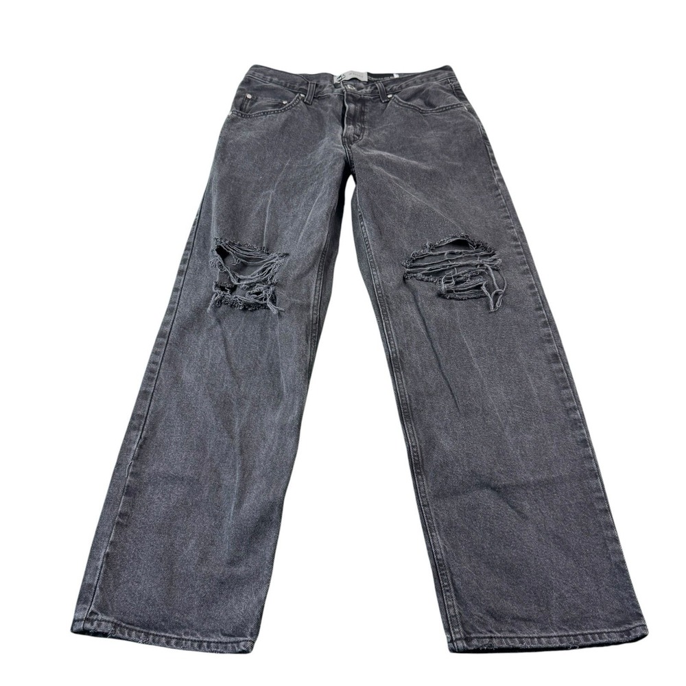 Levi's Silvertab 94 Baggy Men's Distressed‎ Wide Leg Black Jeans Size 31x31
